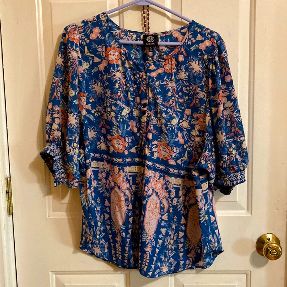 Bobeau XL floral print top